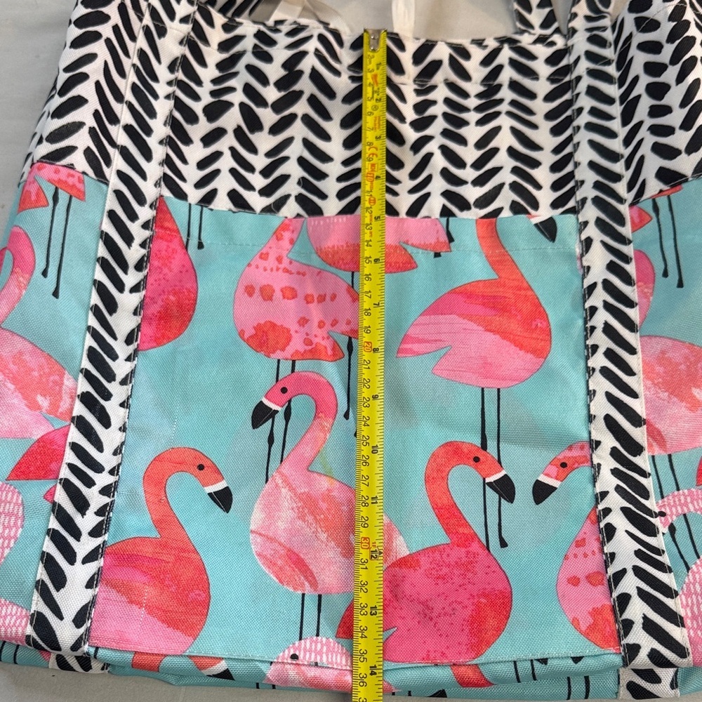 ⭐️ Flamingo Print Tote Bag - Pink and Blue - Picture 3 of 6